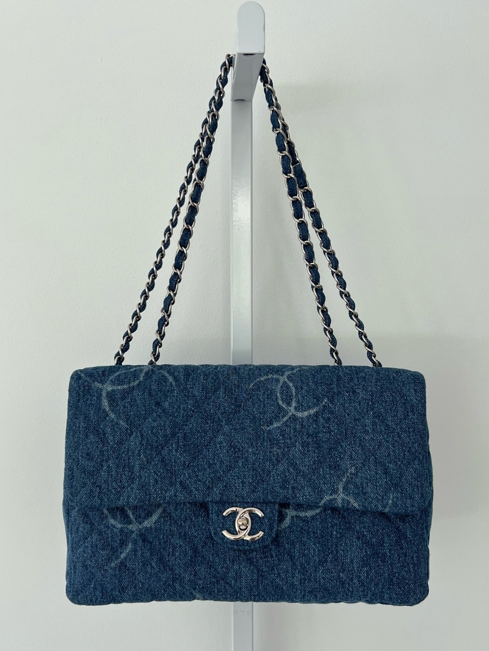 CHANEL 20 CC DENIM JUMBO FLAP BAG NWOTS!